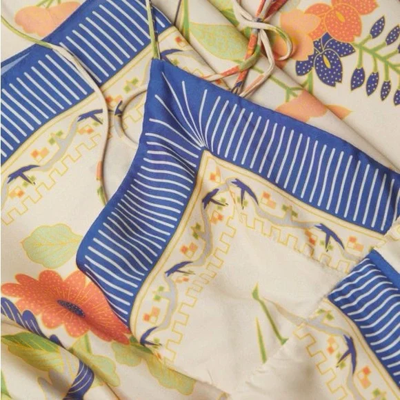 NWT Rebecca Taylor Silk Phoenix Floral Midi Dress - Picture 8 of 16